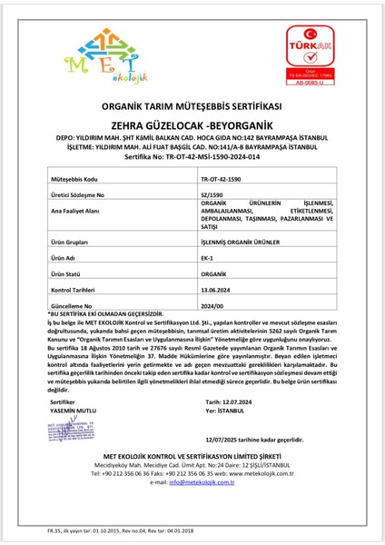Organik Bebek Tarhana 500gr modelleri