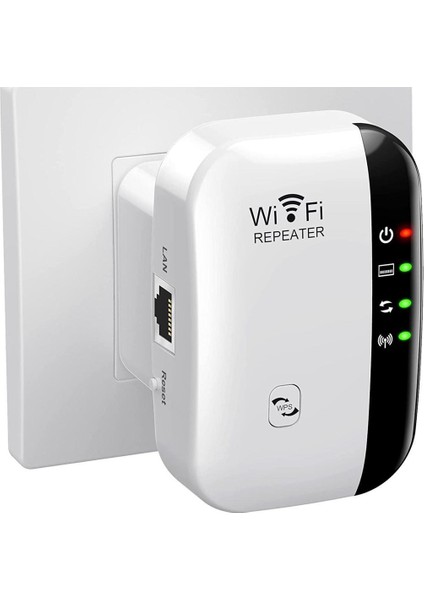 Wifi Repeater Sinyal Güçlendirici Access Point 300MBPS Kablosuz Kolay Kurulum Repeater Access Point