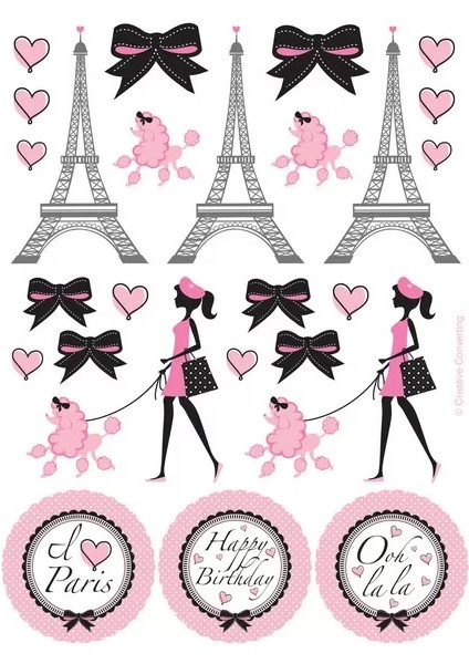 Paris Partisi Sticker 4 Adet