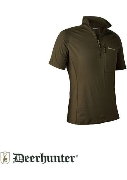 Deerhunter Yaka Fermuarlı K.kollu Yeşil Tişört -Xl fırsatları