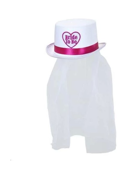Bride To Be Duvaklı Fötr Beyaz Şapka