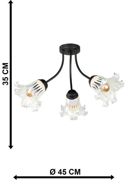 Pablo 3.lü Avize Siyah indirimleri