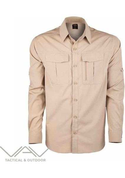 Vav Uzun Kol Gömlek Tacflex-02 Koyu Bej S indirimleri
