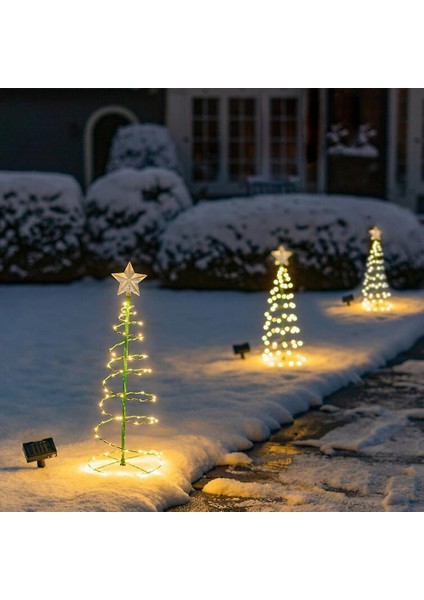 Solar LED Christmas Tree Lights Güneş Enerjili LED Yılbaşı Ağacı Bahçe Balkon Teras Aydınlatma