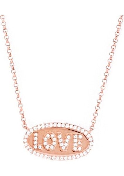 Love Gümüş Kolye SB1825, 925 Ayar Gümüş Kolye
