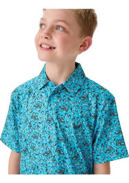 Ss All Over Golf Printed Erkek Çocuk Tshirt indirimleri