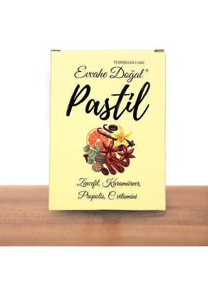Pastil 12 adet(Zencefil, Karamürver, Propolis, C vitamini İçeren Pastil Takviye Edici Gıda)
