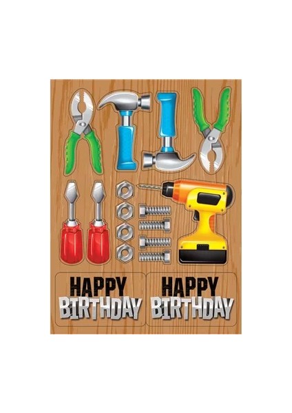 Tamirci Partisi Sticker 4 Adet