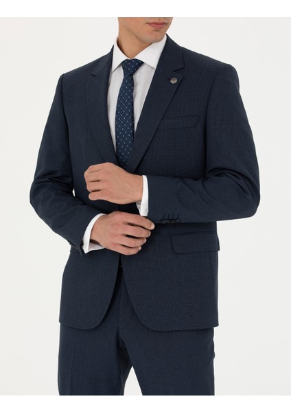 Erkek Lacivert Slim Fit Takım Elbise 50273455-VR033