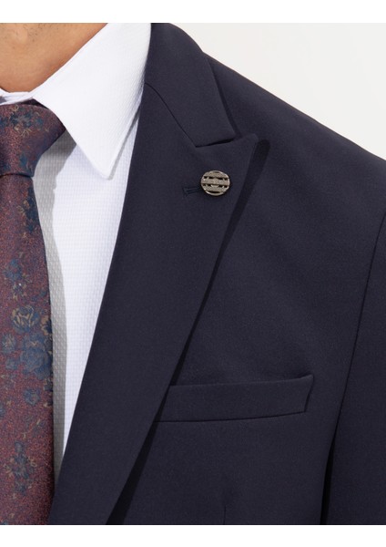 Erkek Lacivert Ex. Slim Fit Takım Elbise 50261101-VR033