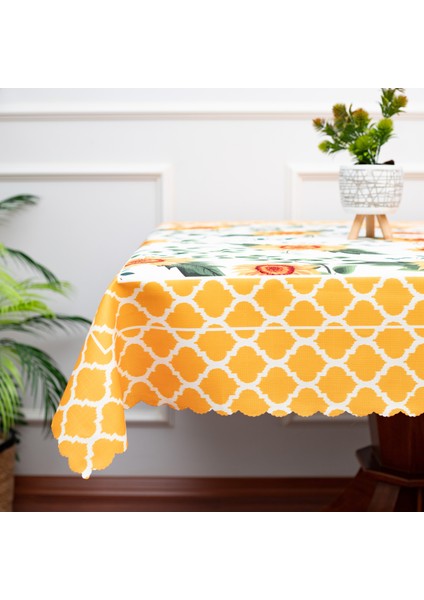 Ayçiçek Yaprak Desenli Masa Örtüsü Dijital Baskılı 1.60 x 2.20 cm fırsatları