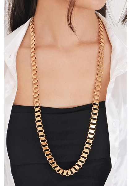 Pınkmark Kadın Gold Uzun 75 cm Klipsiz Kaplamalı Kolye PMKL25632 modelleri