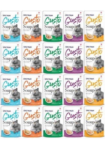 Gusto Karışık Kedi Çorbası 50 gr - 20 Adet