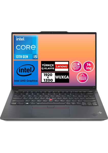 Thinkpad E14 G5 I5-13420H 40GB 512GB SSD 14" W11P Taşınabilir Bilgisayar 21JK00LCTX 011