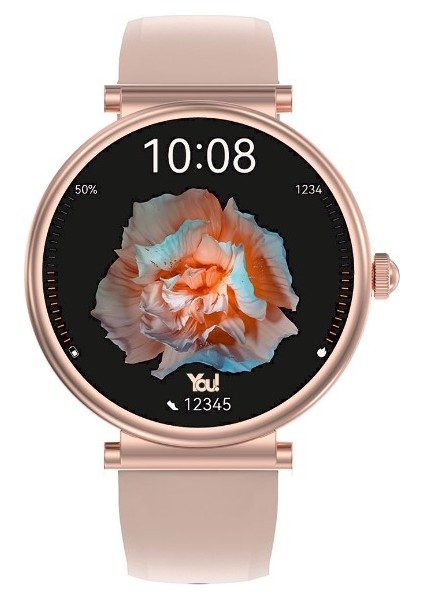 F15-YF151 You Smart Rose Gold & Pink Silicon Bayan Kol Saati