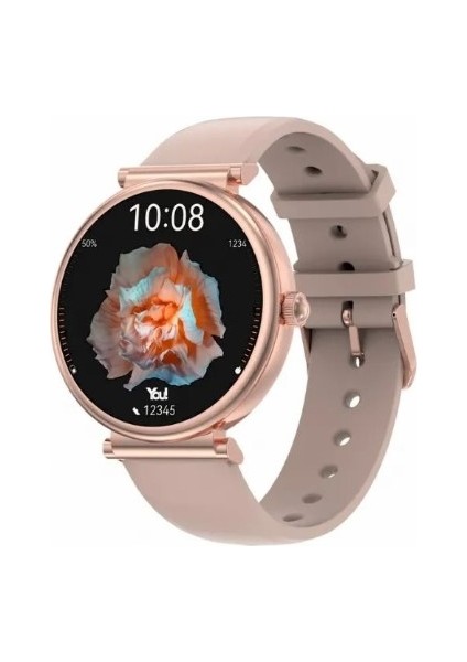 F15-YF151 You Smart Rose Gold & Pink Silicon Bayan Kol Saati