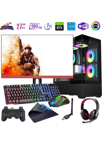 I5 13400F 16GB Ddr4 512GB M2 8gb RTX4060 27" 180Hz Mon. Oyun Bilgisayarı (Gaming Set)