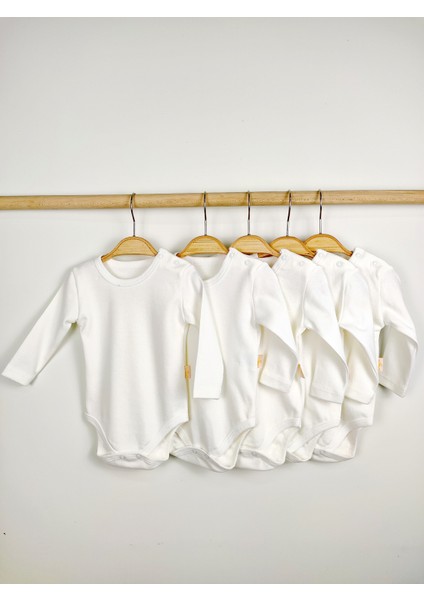 5'li Pamuk Uzun Kollu Çocuk Body Pamuklu Kız Erkek Çocuk Body Zıbın