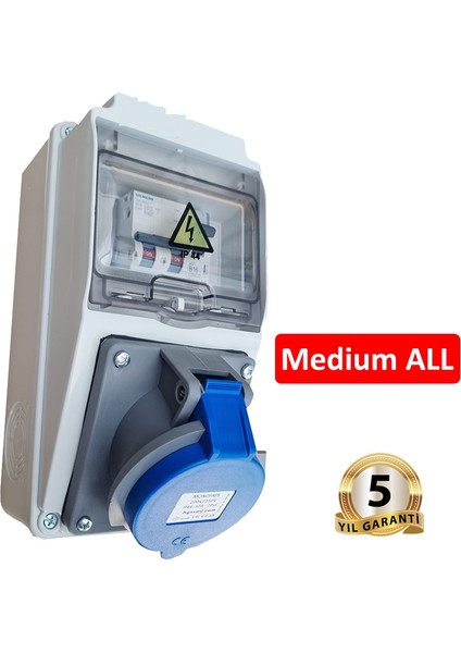 Elektrikli Araç Kombinasyon Kutusu, Tesla Blue Adaptöre Uyumlu, ’’medium All’’ 3X32A + 1X16A