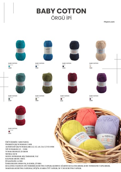 Kırmızı 1099 Baby Cotton Elegant Örgü Ipi Amigurumi Ipi Punch Örgü Ipi Oeko-Tex Startdart 100gr