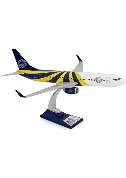 Boeing 737-800 1/100 Ölçek Fenerbahçe Lisanslı Sarı Lacivert Tasarım Maket Uçak (UCK0186)