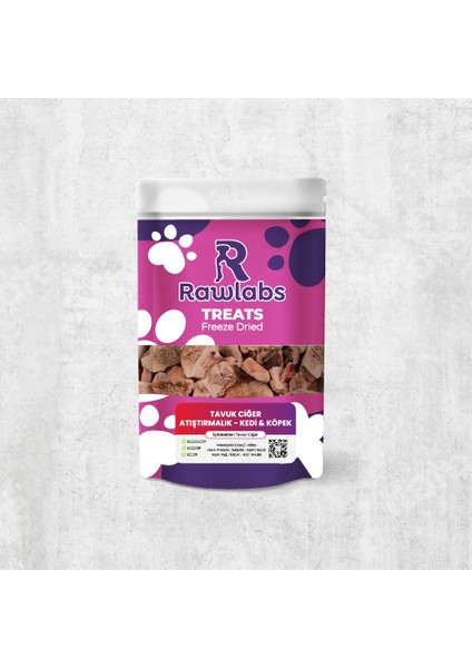 Freeze-Dry Tavuk Ciğer Kedi Köpek Ödül Maması Doğal Ve Katkısız