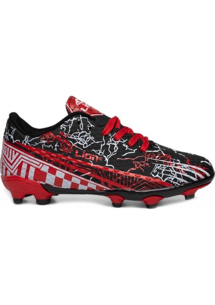 Celira Lio Siyah Kırmızı Krampon Erkek Futbol Ayakkabısı