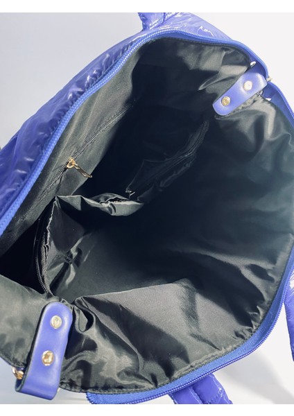 Metalik Mavi Kol ve Omuz Çantası 45X35 fiyatları