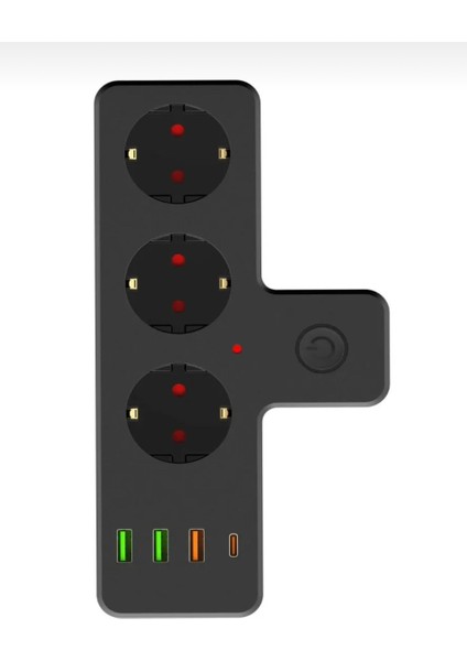 Wınnboss WN-3397 Akım Korumalı Priz 3'lü Anahtarlı 3 x Usb 1 x Type-C 10A 2500 W 323090 fiyatları