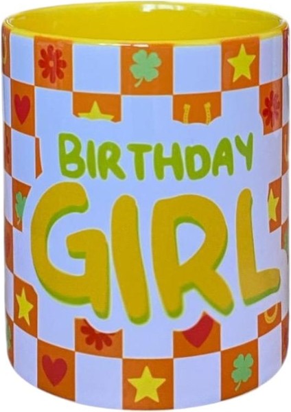 Dearenscom Birthday Girl Sarı Doğum Günü Kupa