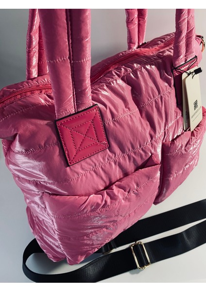 Metalik Pembe Kol ve Omuz Çantası 45X35 fiyatları