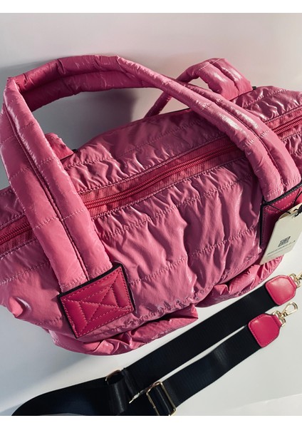 Metalik Pembe Kol ve Omuz Çantası 45X35 indirimleri