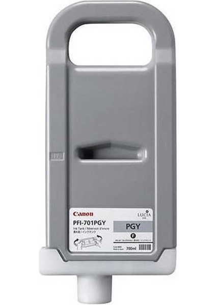 ® Canon PFI-701 Pgy (Photo Gray) Fotoğraf Gri Plotter Orijinal Mürekkep Kartuş 700 Ml. (0910B001)