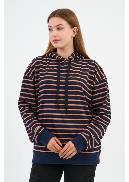 Çizgili Kapüşonlu Sweatshirt (UNX00242WN) fırsatları