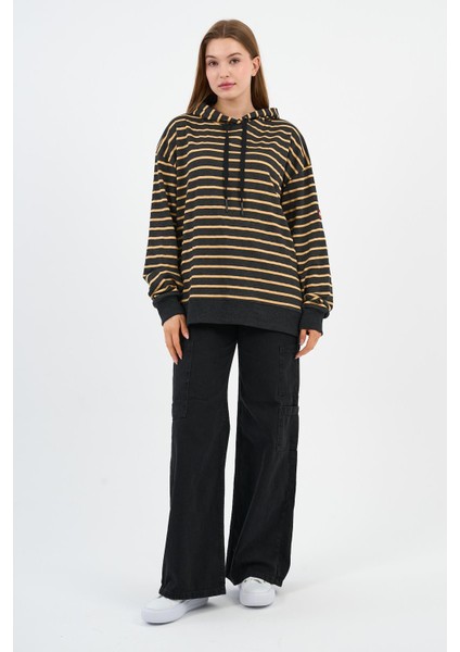 Çizgili Kapüşonlu Sweatshirt (UNX00242WN) fiyatları
