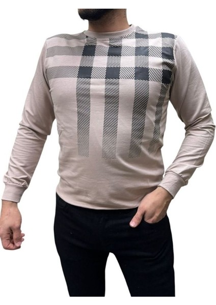 Baskı Desenli 2 Iplik Erkek Sweat - Kare fiyatları