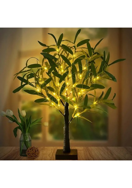 Olive Leaf Lights Zeytin Ağacı Masa Üstü LED Aydınlatma