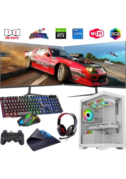 I5 13400F 32GB Ddr4 1tb M2 8gb RTX3050 Çift 24" Monitörlü (Gaming Set)