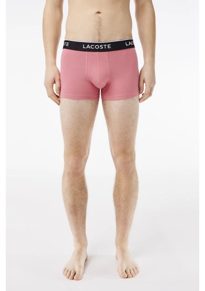 Cotton Stretch Ultra Comfortable Trunk Erkek 3 Lü Boxer Lila Pembe Yeşil