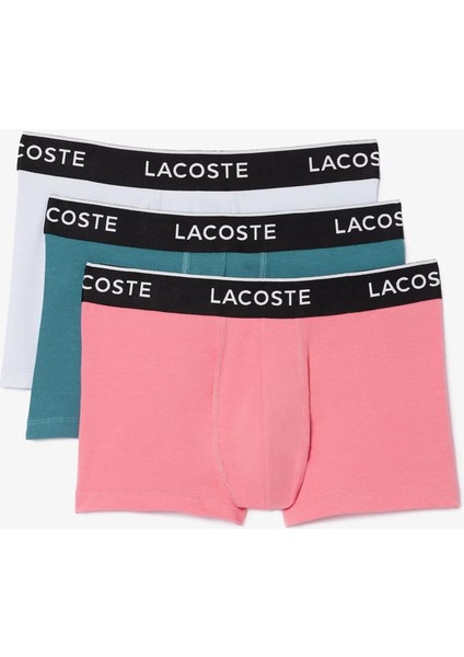 Cotton Stretch Ultra Comfortable Trunk Erkek 3 Lü Boxer Lila Pembe Yeşil fırsatları