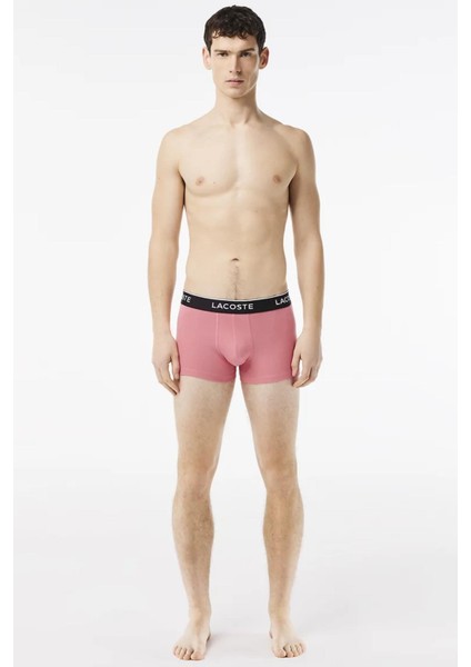 Cotton Stretch Ultra Comfortable Trunk Erkek 3 Lü Boxer Lila Pembe Yeşil indirimleri