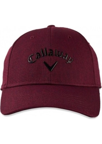 Unisex Metal Logolu Bordo Şapka