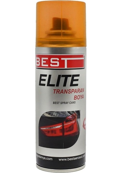 Elite Transparan Far Boyası 200 ml Turuncu