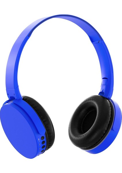 0235 Kablosuz Kulak Üstü Bluetooth Kulaklık Mavi