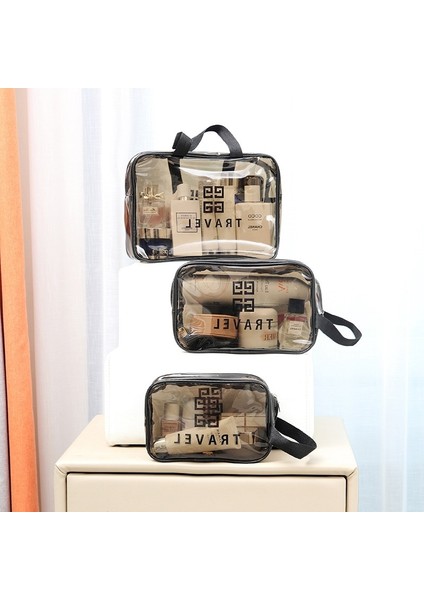 New Pvc Transparent Toilet Bag Storage Waterproof Makeup Bag Portable Handheld Storage Toilet Makeup Bag (Yurt Dışından) fiyatları