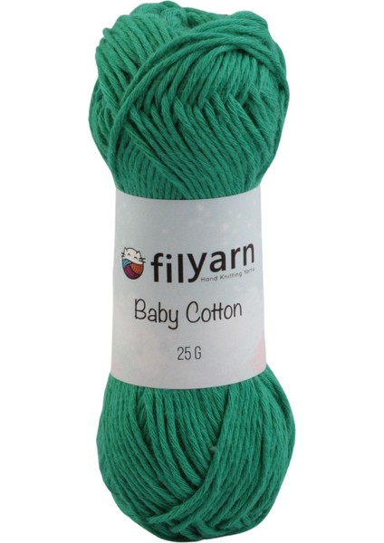 Yeşil 1906 Baby Cotton Elegant Örgü Ipi Amigurumi Ipi Punch Örgü Ipi Oeko-Tex Startdart Sertifikalı 25 gram
