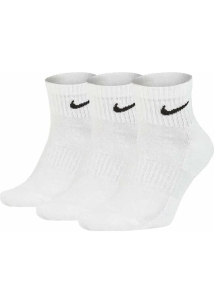 Everyday Cushioned Training Ankle Socks (3 Pairs) Çorap Sx7667-100-Sıyah