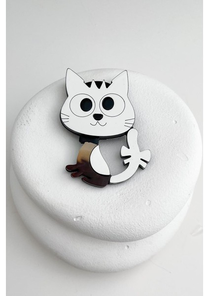 Sevimli Kedi Broş (7cm)