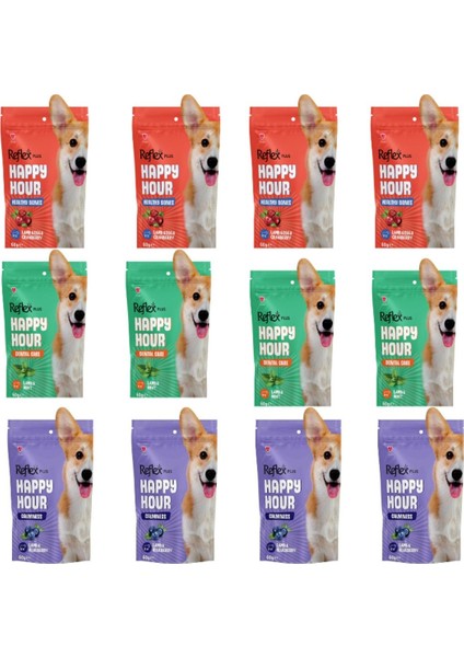 Plus Happy Hour Mix 12'li Köpek Ödülü