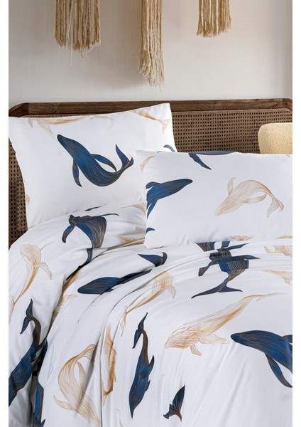 Whale %100 Pamuk Çift Kişilik Nevresim Seti fiyatları